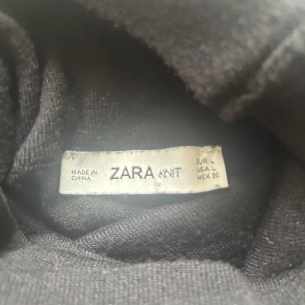 Zara Basic Black Knit Turtleneck - image 3